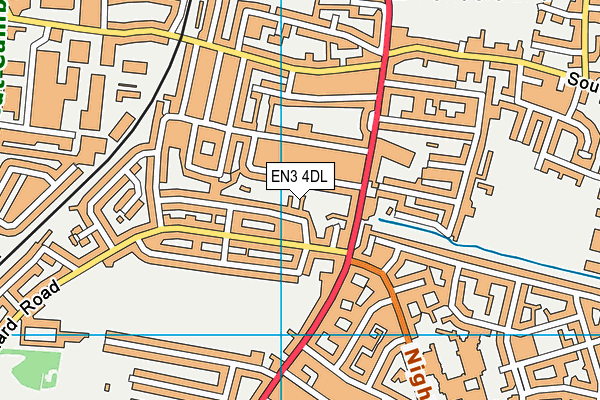 EN3 4DL map - OS VectorMap District (Ordnance Survey)