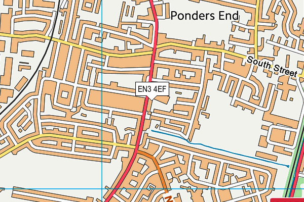 EN3 4EF map - OS VectorMap District (Ordnance Survey)