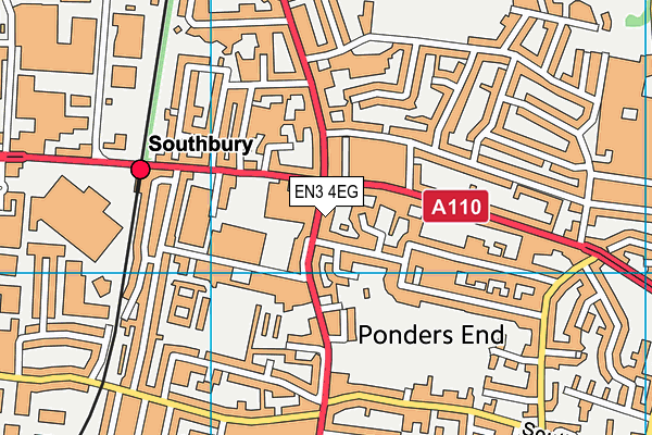 EN3 4EG map - OS VectorMap District (Ordnance Survey)