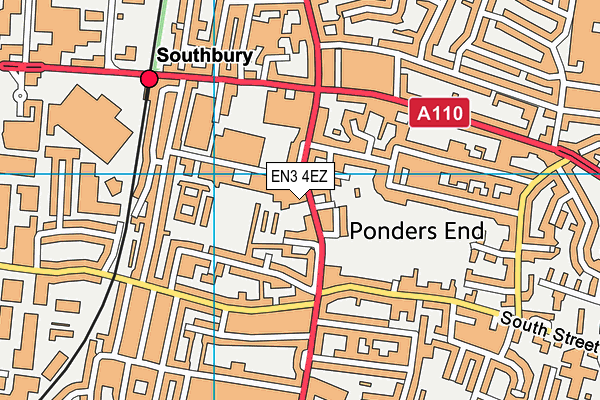 EN3 4EZ map - OS VectorMap District (Ordnance Survey)