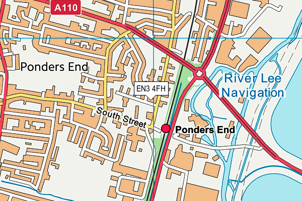 EN3 4FH map - OS VectorMap District (Ordnance Survey)