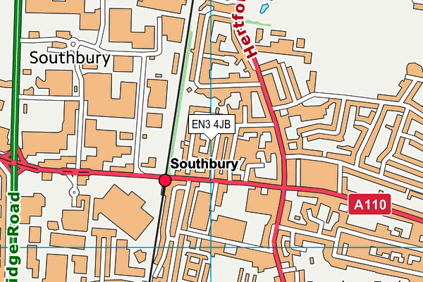 EN3 4JB map - OS VectorMap District (Ordnance Survey)