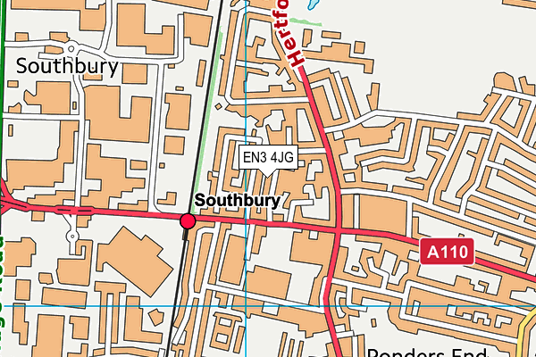 Southbury Primary School map (EN3 4JG) - OS VectorMap District (Ordnance Survey)