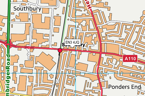 EN3 4JQ map - OS VectorMap District (Ordnance Survey)