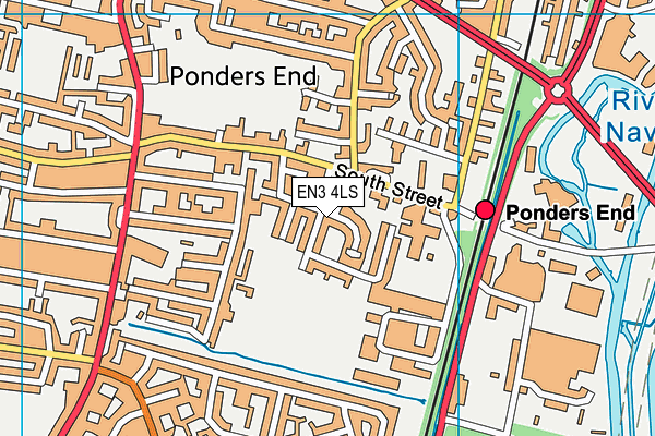 EN3 4LS map - OS VectorMap District (Ordnance Survey)