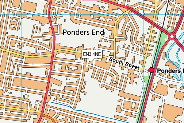 EN3 4NE map - OS VectorMap District (Ordnance Survey)