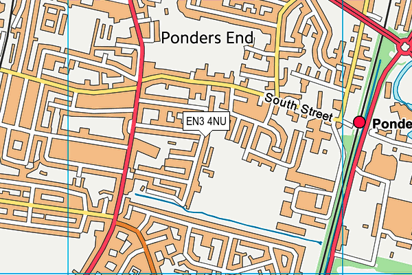 EN3 4NU map - OS VectorMap District (Ordnance Survey)