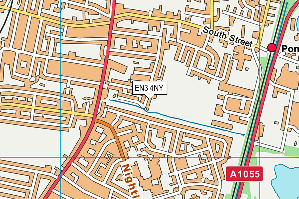 EN3 4NY map - OS VectorMap District (Ordnance Survey)