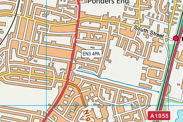 EN3 4PA map - OS VectorMap District (Ordnance Survey)