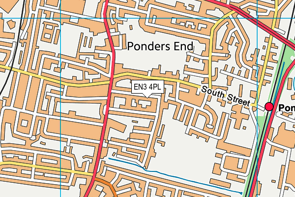 EN3 4PL map - OS VectorMap District (Ordnance Survey)