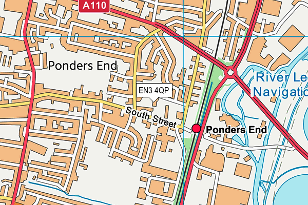 EN3 4QP map - OS VectorMap District (Ordnance Survey)