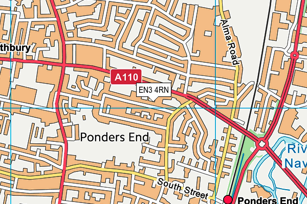EN3 4RN map - OS VectorMap District (Ordnance Survey)