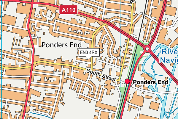 EN3 4RX map - OS VectorMap District (Ordnance Survey)