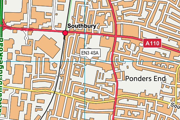 Club Pulse (Middlesex University) (Closed) map (EN3 4SA) - OS VectorMap District (Ordnance Survey)