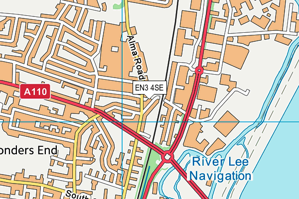 EN3 4SE map - OS VectorMap District (Ordnance Survey)