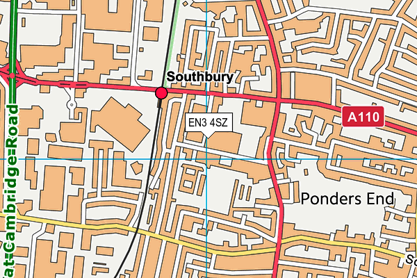 EN3 4SZ map - OS VectorMap District (Ordnance Survey)