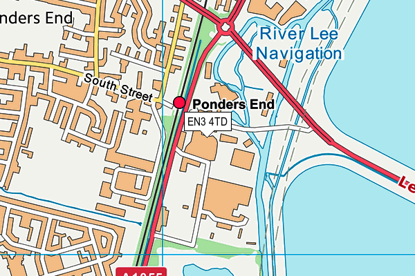 EN3 4TD map - OS VectorMap District (Ordnance Survey)