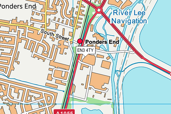 EN3 4TY map - OS VectorMap District (Ordnance Survey)