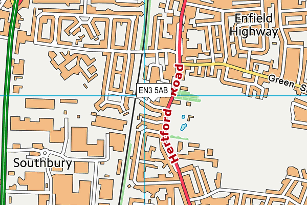 EN3 5AB map - OS VectorMap District (Ordnance Survey)