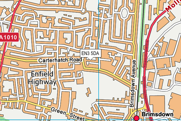 EN3 5DA map - OS VectorMap District (Ordnance Survey)