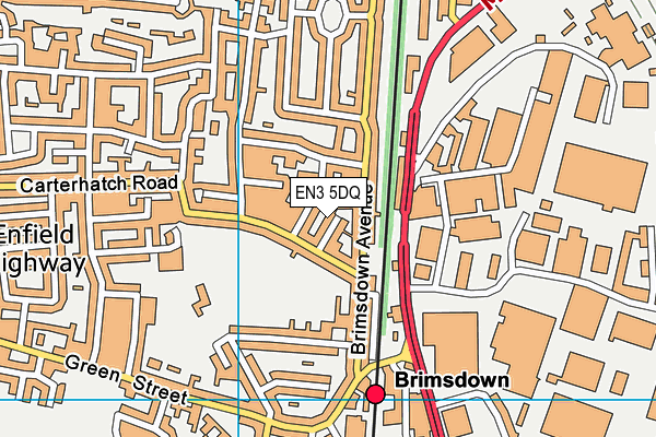 EN3 5DQ map - OS VectorMap District (Ordnance Survey)