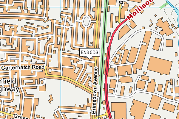 EN3 5DS map - OS VectorMap District (Ordnance Survey)