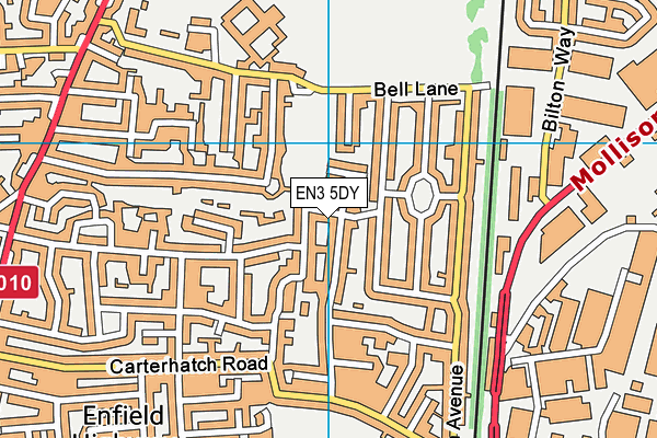 EN3 5DY map - OS VectorMap District (Ordnance Survey)