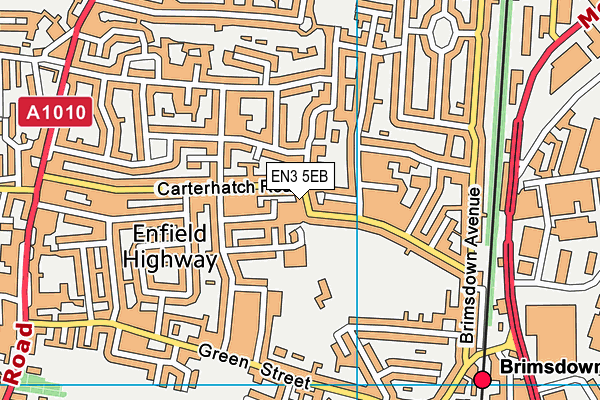 EN3 5EB map - OS VectorMap District (Ordnance Survey)