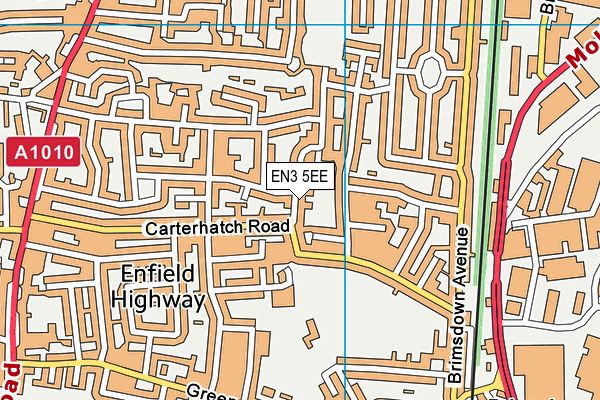 EN3 5EE map - OS VectorMap District (Ordnance Survey)