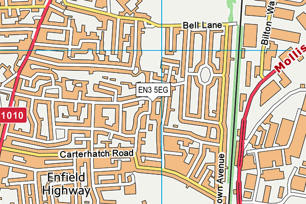 EN3 5EG map - OS VectorMap District (Ordnance Survey)