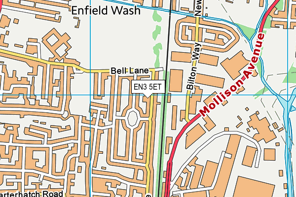 EN3 5ET map - OS VectorMap District (Ordnance Survey)