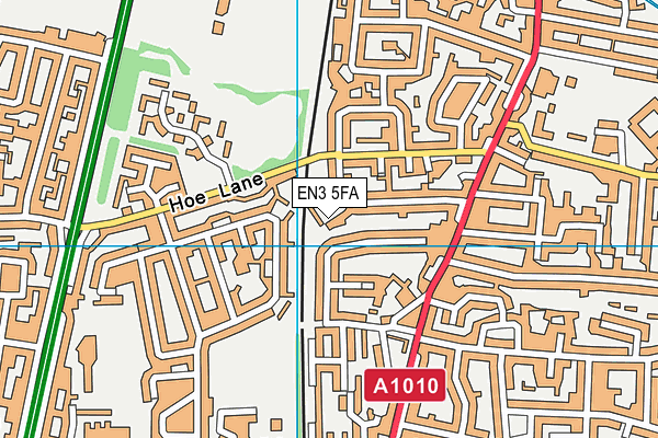 EN3 5FA map - OS VectorMap District (Ordnance Survey)