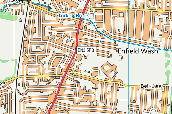 EN3 5FB map - OS VectorMap District (Ordnance Survey)