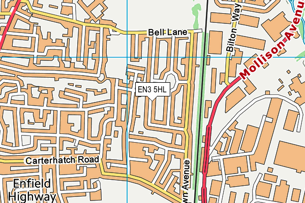 EN3 5HL map - OS VectorMap District (Ordnance Survey)