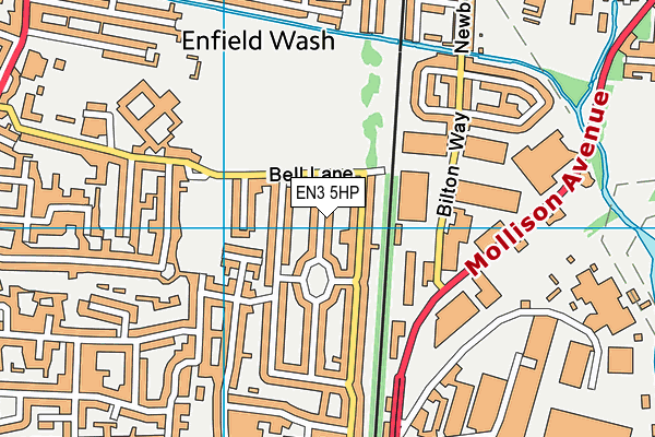 EN3 5HP map - OS VectorMap District (Ordnance Survey)