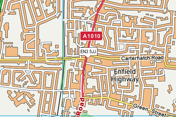 EN3 5JJ map - OS VectorMap District (Ordnance Survey)