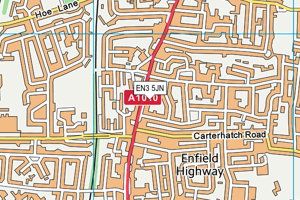 EN3 5JN map - OS VectorMap District (Ordnance Survey)