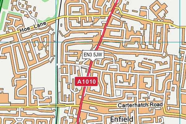 EN3 5JW map - OS VectorMap District (Ordnance Survey)