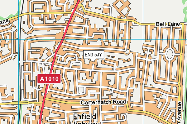 EN3 5JY map - OS VectorMap District (Ordnance Survey)