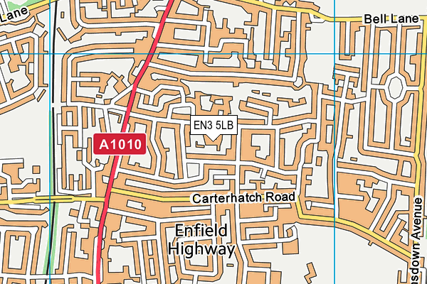 EN3 5LB map - OS VectorMap District (Ordnance Survey)