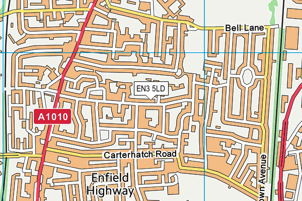 EN3 5LD map - OS VectorMap District (Ordnance Survey)