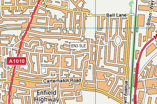 EN3 5LE map - OS VectorMap District (Ordnance Survey)