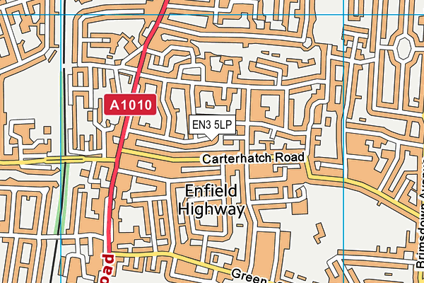 EN3 5LP map - OS VectorMap District (Ordnance Survey)