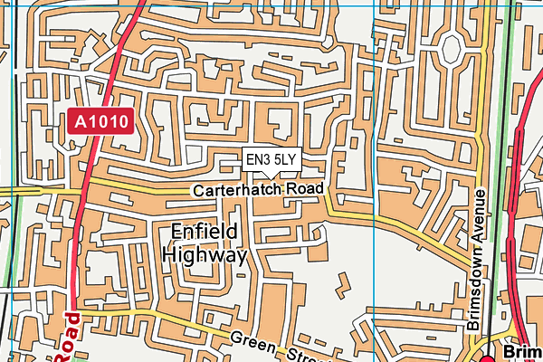 EN3 5LY map - OS VectorMap District (Ordnance Survey)
