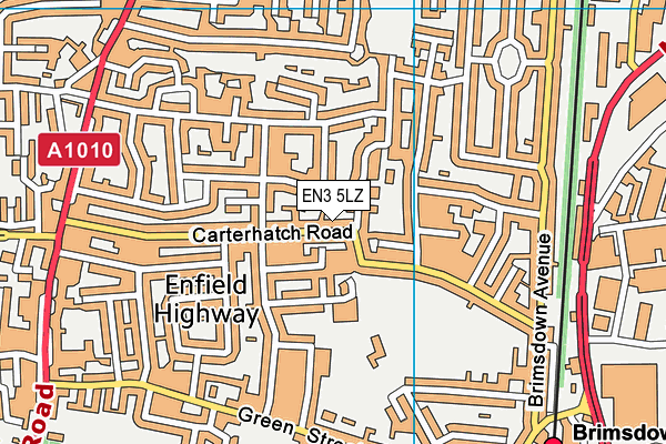 EN3 5LZ map - OS VectorMap District (Ordnance Survey)