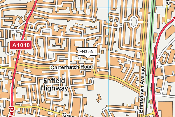 EN3 5NJ map - OS VectorMap District (Ordnance Survey)