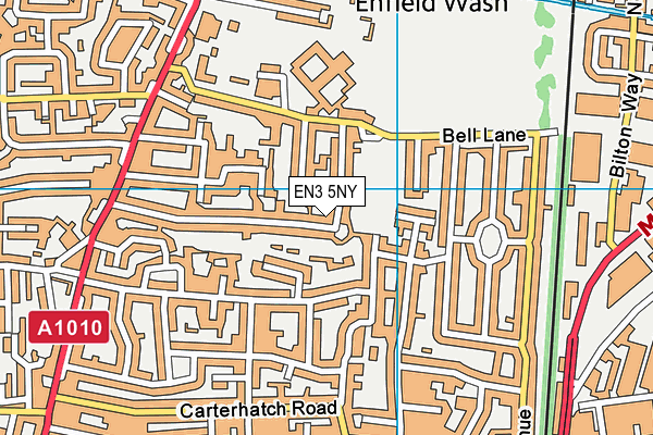 EN3 5NY map - OS VectorMap District (Ordnance Survey)