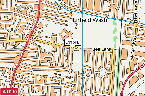 EN3 5PB map - OS VectorMap District (Ordnance Survey)