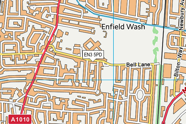 EN3 5PD map - OS VectorMap District (Ordnance Survey)