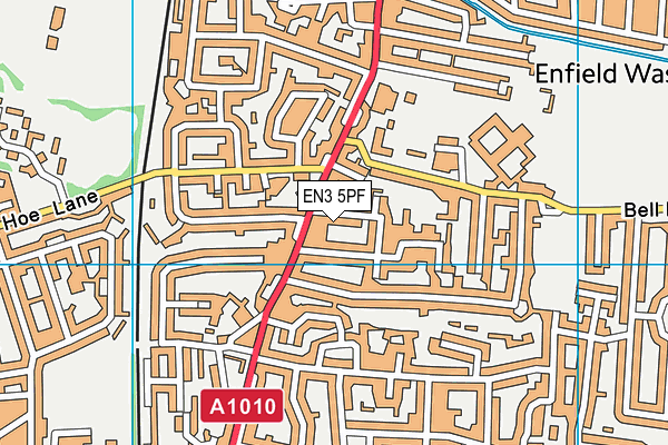 EN3 5PF map - OS VectorMap District (Ordnance Survey)